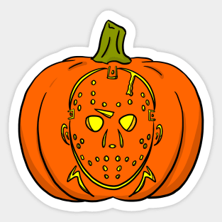 Jason Friday the 13th Jack-o-Lantern Sticker